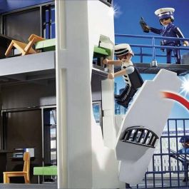 Playmobil 6919 Estación de Policía con Prisión, Escapada de Prisionero, Pared Rompible, 3 Figuras y Caja Huellas Digitales Playmobil 6919 Estación de Policía con Prisión, Escapada de Prisionero, Pared Rompible, 3 Figuras y Caja Huellas Digitales