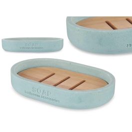 Jabonera de Resina y Bambú Azul Berilo 12.5x2.5x8.5 cm (6 Unidades) Precio: 19.49999942. SKU: B1BRF9LACW