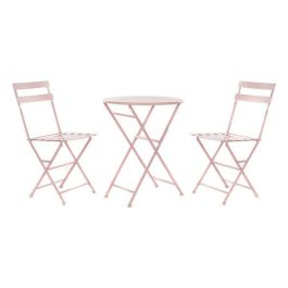 Conjunto de Mesa con 2 Sillas DKD Home Decor MB-177410 Rosa 60 x 60 x 75 cm (3 pcs) Precio: 136.94999978. SKU: S3012883