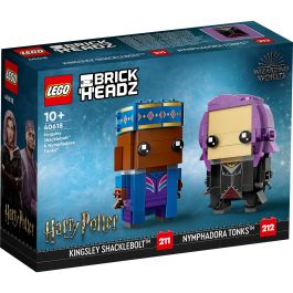 LEGO 40618 Harry Potter Kingsley Shacklebolt & Nymphadora Tonks BrickHeadz Juego de Construcción Multicolor 250 Piezas