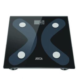 Báscula de Baño Jocca 1440/ Análisis Corporal/ Bluetooth/ Hasta 180kg/ Negro
