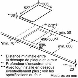 Bosch PIB375FB1E Placa Vitrocerámica de Inducción 2 fuegos Inicio Rápido Seguridad Infantil