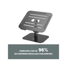 Fellowes Soporte para Portátil Aluminia Negro, Peana Ergonómica Ajustable, 280x245x65 mm