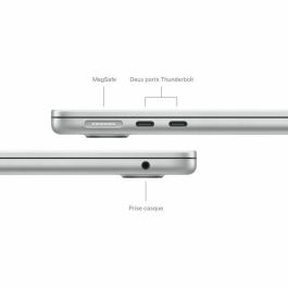 Apple - MacBook Air M3 de 13,6'' - 24 GB de RAM - 512 GB de almacenamiento - CPU de 8 núcleos - GPU de 10 núcleos - Plata