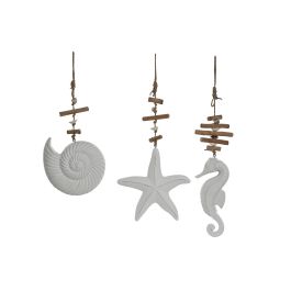 Decoracion Colgante Mediterraneo DKD Home Decor Blanco Natural 5 x 62 x 15 cm (6 Unidades) Precio: 37.98999974. SKU: B15HSBD9S4