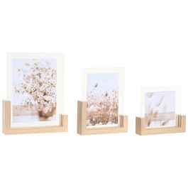 DKD Home Decor Marco de Fotos Scandi Natural MDF y Cristal, Juego de 6 Marcos (2 Sets de 3), Medidas 15x3.5x19 cm Precio: 22.49999961. SKU: B16Z9MGTV7