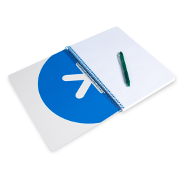 Antartik Cuaderno espiral A4 tapa dura 80 hojas 90gr cuadro 4mm con margen color rosa fluor