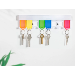 Q-connect Llavero portaetiquetas Premium, color verde, caja de 40 unidades