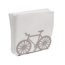Servilletero Bici Metálica Gris Versa 4.5x9.5x16.5 cm (2 Unidades)