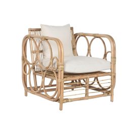 Sillon DKD Home Decor Natural Blanco 72 x 76 x 72 cm Sillon DKD Home Decor Natural Blanco 72 x 76 x 72 cm
