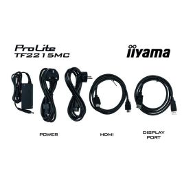 iiyama TF2215MC-B2 Monitor Táctil 21.5" Full HD IPS PCAP, IP65, Multitouch Through-Glass, Antihuellas para Kiosco/POS