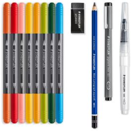 STAEDTLER 61 3001-1 Set Acuarela "Design Journey" Flores, 12 piezas, 100% EFC