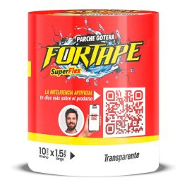 Fortape Cinta Parche Tapa Gotera PVC Transparente, Adhesivo de Caucho, Resistente al Agua 10 x 150 cm para Toldos, Piscinas, Canaletas Precio: 10.50000006. SKU: B16FQAQW56