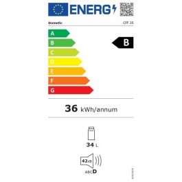Dometic DOM0034223508050 Nevera portátil eléctrica de compresor 34 L 12V/24V encendedor y 230V Negra
