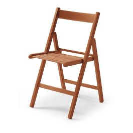 Null Silla plegable de madera cerezo 79x42,5x47,5cm - Madera maciza de haya, acero tratado