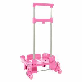Safta Carro Portamochilas Plegable con Triple Rueda, Trolley Rosa Claro - Medidas 32x88x23,5 cm - Ideal para Niños +3 Años Safta Carro Portamochilas Plegable con Triple Rueda, Trolley Rosa Claro - Medidas 32x88x23,5 cm - Ideal para Niños +3 Años