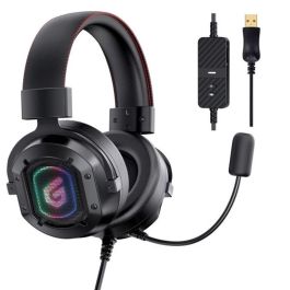 Conceptronic Auricular Gaming Athan02B USB Micrófono Sonido Envolvente 7.1 Compatible PC PS4
