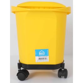 Cubo con ruedas 16L, asa y escurridor amarillo Kety - Inde (6 Unidades) Cubo con ruedas 16L, asa y escurridor amarillo Kety - Inde (6 Unidades)