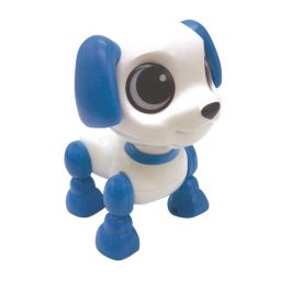Lexibook Power Puppy Mini - Perro Robot Interactivo con Luz, Sonido, Repetidor de Voz (Modo Karaoke) y Reacciones a Aplausos