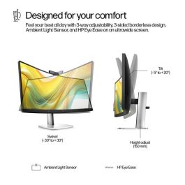 HP 534pm Monitor de Conferencias USB-C WQHD de 34 pulgadas Series 5 Pro con IA para Reuniones sin Distracciones y Pantalla Ultra Ancha