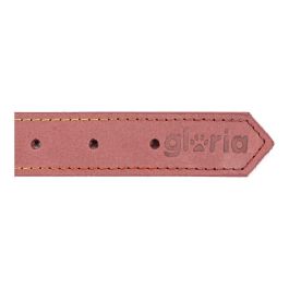 Gloria Collar Oasis 45 cm X 18 mm Rosa de Piel Nobuck para Perro con Doble Capa y Costura Reforzada