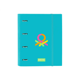 Carpeta de anillas Benetton Summer Azul 27 x 32 x 3.5 cm