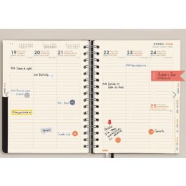 Finocam Agenda Tempus Espiral Doble 16 Meses 2025-2026, Tapa Extradura Negro, Cierre con Goma Finocam Agenda Tempus Espiral Doble 16 Meses 2025-2026, Tapa Extradura Negro, Cierre con Goma