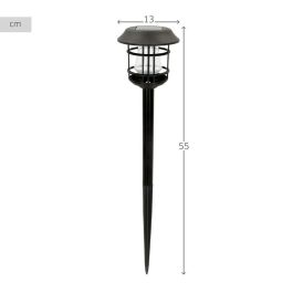 Set de estacas solares de jardín Aktive 2 Piezas Acero Inoxidable Plástico 13 x 55 x 13 cm (4 Unidades) Set de estacas solares de jardín Aktive 2 Piezas Acero Inoxidable Plástico 13 x 55 x 13 cm (4 Unidades)