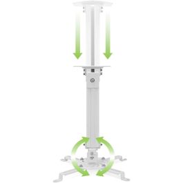 Techly ICA-PM 18M Soporte Techo Proyector Universal 54-90cm Ajustable 360° Inclinación ±15° Plata