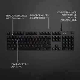 Logitech G Teclado Mecánico Lightsync G512 RGB Carbono