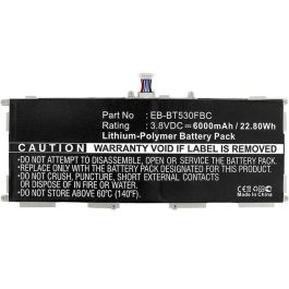 CoreParts Batería Li-ion de Repuesto para Samsung Galaxy Tab 4 10.1 (SM-T530) 3.8V 6800mAh 26Wh Precio: 17.5899999. SKU: B1HHJDTFDM