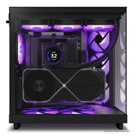 NZXT H6 Air Flow Midi Tower Negro - CC-H61FB-R1 - Ventiladores 3x120mm, Compatibilidad ATX/microATX/Mini-ITX, Vidrio Templado NZXT H6 Air Flow Midi Tower Negro - CC-H61FB-R1 - Ventiladores 3x120mm, Compatibilidad ATX/microATX/Mini-ITX, Vidrio Templado