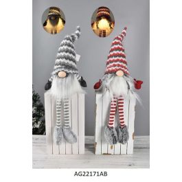 DKD Home Decor Figura Navidad Moderna LED Poliéster Gris Rojo 12x22x64 cm Pack 2 Unidades (3 Pilas AAA) Precio: 22.42614. SKU: B1JY24RN2G