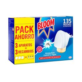Bloom Pack Ahorro Insect Bloom 3 Aparatos + 3 Recambios para Mosquitos Común y Tigre
