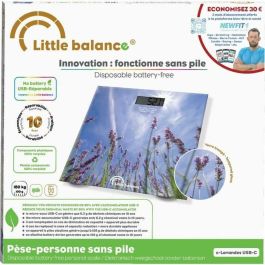 Little Balance LIT3760240788423 Báscula de baño USB-C Lavanda Little Balance LIT3760240788423 Báscula de baño USB-C Lavanda