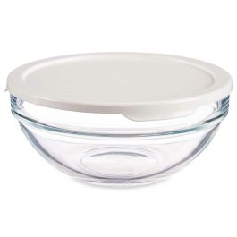 Fiambrera Redonda con Tapa Pasabahce Chefs Blanco 595 ml 14 x 6,3 x 14 cm (6 Unidades)