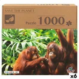 Puzzle Colorbaby Orangutan 6 Unidades 68 x 50 x 0,1 cm