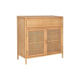 DKD Home Decor Aparador Tropical de Madera de Abeto y Ratán Marrón Claro 100x40x100 cm con 1 Cajón y 2 Puertas. Colección Suipt. Precio: 261.49999942. SKU: B15Z4RHYKB