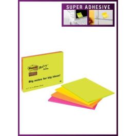 Taco Notas Post-It 3Xl Super Sticky 203X152 Colores Neon Pack De 4 Precio: 16.89000038. SKU: B1HQVZKLVT