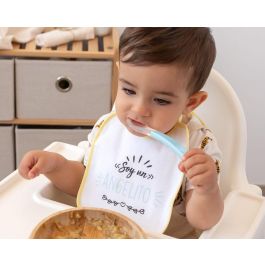 KioKids Cuchara Bebé Silicona Azul Claro Paso 2 +6 Meses