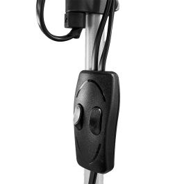 Edm Lámpara de pie modelo Boston color plateada, casquillos E27 60W y E14 40W, altura 176cm