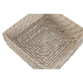 Servilletero Balines DKD Home Decor Blanco Natural 18 x 6 x 18 cm