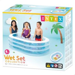 Piscina Hinchable para Niños Intex Ovalada Azul Blanco 230 L 163 x 46 x 107 cm (6 Unidades)