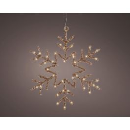 Lumineo Copo Nieve LED Decorativo Interior Metal Dorado 38x38 cm Luz Cálida Fija con Temporizador Precio: 7.49999987. SKU: B17YVRBKAG