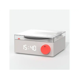 Wondee VS-80 Altavoz Despertador Vinilo Retro Grey con Bluetooth, Aux, Tarjeta SD, 5W, 8h Batería