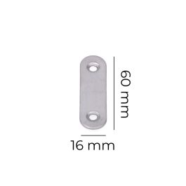 Placa acero inox 57x16x1,5mm