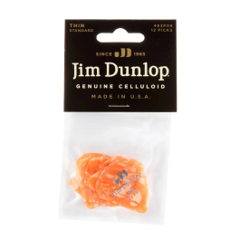 Dunlop Pack 72 Púas Genuine Celluloid Classic Naranja Perlado - Thin