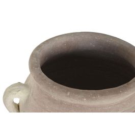 DKD Home Decor Ánfora Mediterránea de Terracota, Hecha a Mano Artesanal, Colección Jerba, 80x60x60 cm, 2 Asas, Boca 34 cm