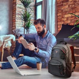 PORT Designs Mochila Houston para Portátil 43.9cm (17.3") Negra con Compartimento para Tablet y Bolsillos con Cremallera
