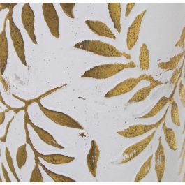 Jarrón de suelo Alexandra House Living Blanco Dorado Metal 14 x 14 x 48 cm Jarrón de suelo Alexandra House Living Blanco Dorado Metal 14 x 14 x 48 cm